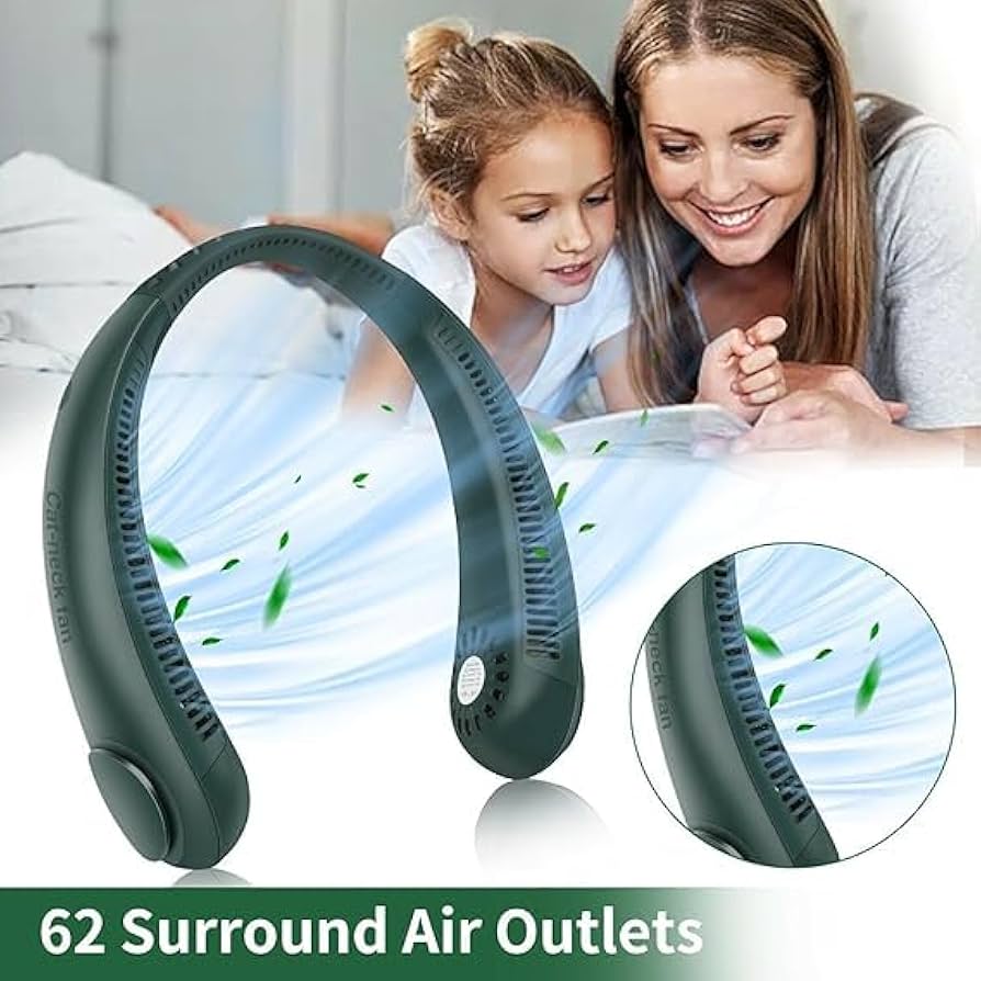 Portable Neck Fan, Hands Free Bladeless Fan