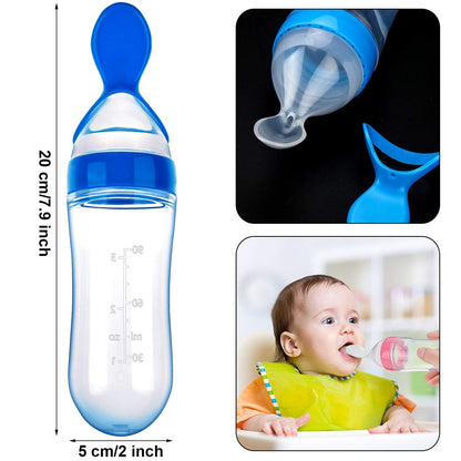 Baby Squeezy Food Grade Silicone Bottle Feeder for Baby Feeding