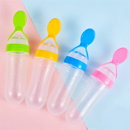 Baby Squeezy Food Grade Silicone Bottle Feeder for Baby Feeding